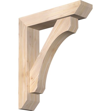 Ekena Millwork Legacy Slat Smooth Bracket w/ Offset Brace, Douglas Fir, 5 1/2"W x 24"D x 28"H BKT0604X24X28LEC06SDF